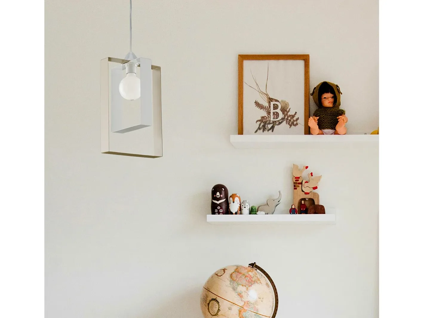 Sospensione Moderna Duplo 1 Luce Ferro Laccato Bianco E Tortora Topo Best