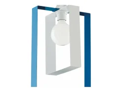Sale Sospensione Moderna Duplo 1 Luce Ferro Laccato Bianco E Azzurro Blanco