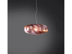 Sospensione Moderna Flat Polilux ® Pink Metal E Metallo Cromo 1 Luce E14 Plateado Outlet