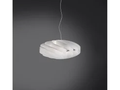Best Sospensione Moderna Flat Polilux ® Bianco E Metallo Cromo 1 Luce E27 Blanco