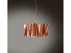 New Sospensione Moderna Folio Polilux ® Rame E Metallo Cromo 1 Luce E27 D60Cm Cobrizo
