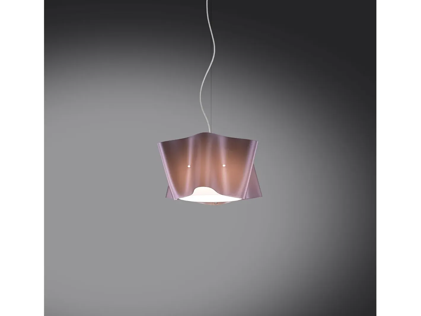 Lámpara Suspendida-Sospensione Moderna Folio Polilux ® Pink Metal E Metallo Cromo 1 Luce E27 Plateado