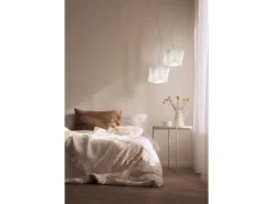 Discount Sospensione Moderna Folio Polilux ® Bianco E Metallo Cromo 1 Luce E27 Blanco