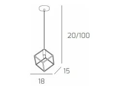 Discount Sospensione Moderna Frame Metallo Cromo 1 Luce G9 Plateado