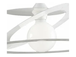 Sospensione Moderna Geko 1 Luce Ferro Taglio Laser Bianco Blanco