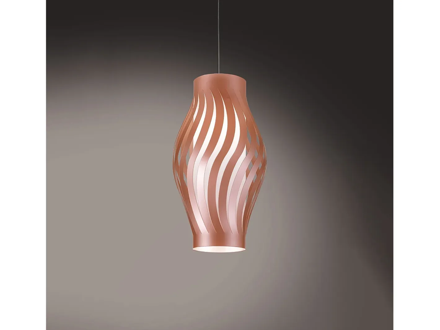 Best Sospensione Moderna Helios Polilux ® Rame 1 Luce E27 H61Cm Blanco