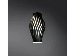 Sospensione Moderna Helios Polilux ® Nero 1 Luce E27 H40Cm Blanco Discount