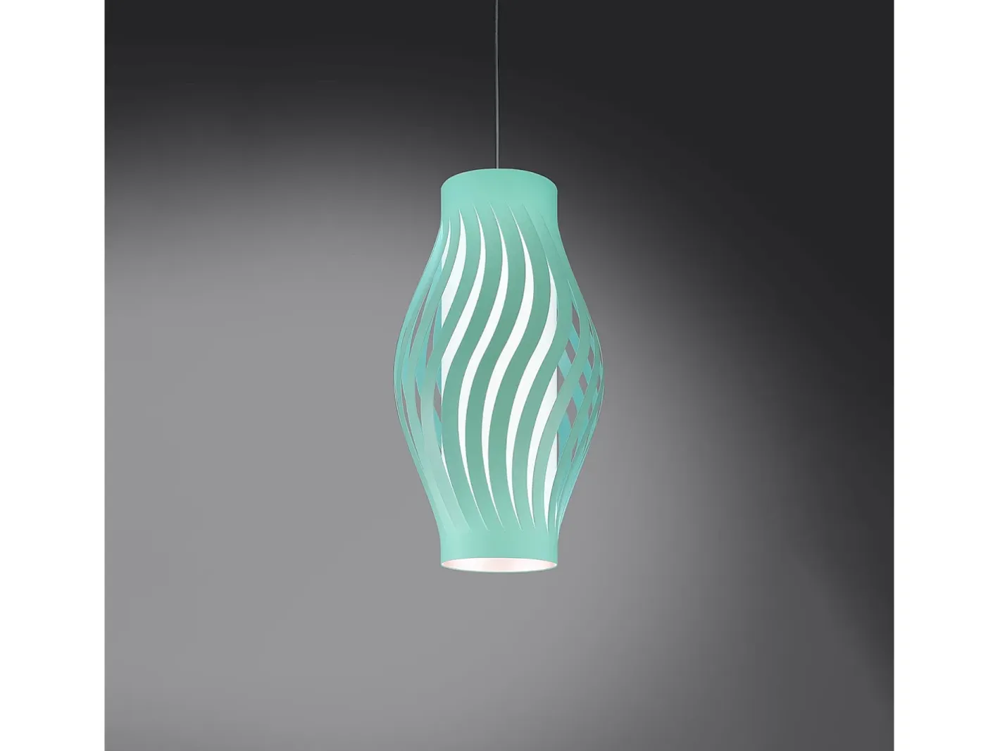 Clearance Sospensione Moderna Helios Polilux ® Verde Pastello 1 Luce E27 Blanco