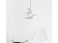 Online Sospensione Moderna Helix 1 Luce In Ferro Laccato Bianco Blanco