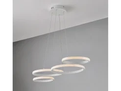 Plafón-Sospensione Moderna Hobart Plastica Bianco Led 40W Dimmerabile 3000-4000-6000K Blanco