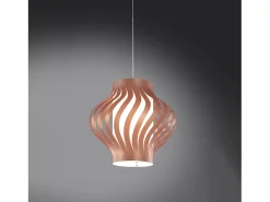 Sale Sospensione Moderna Larga Helios Polilux ® Rame 1 Luce E27 Blanco