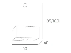 New Sospensione Moderna Lift Metallo Cromo 1 Luce E27 Plateado