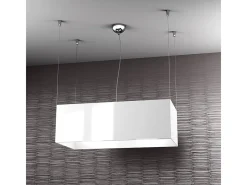 Lámpara Suspendida-Sospensione Moderna Loft Metallo Cromo 2 Luci E27 Plateado