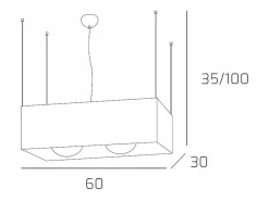 Lámpara Suspendida-Sospensione Moderna Loft Metallo Cromo 2 Luci E27 Plateado