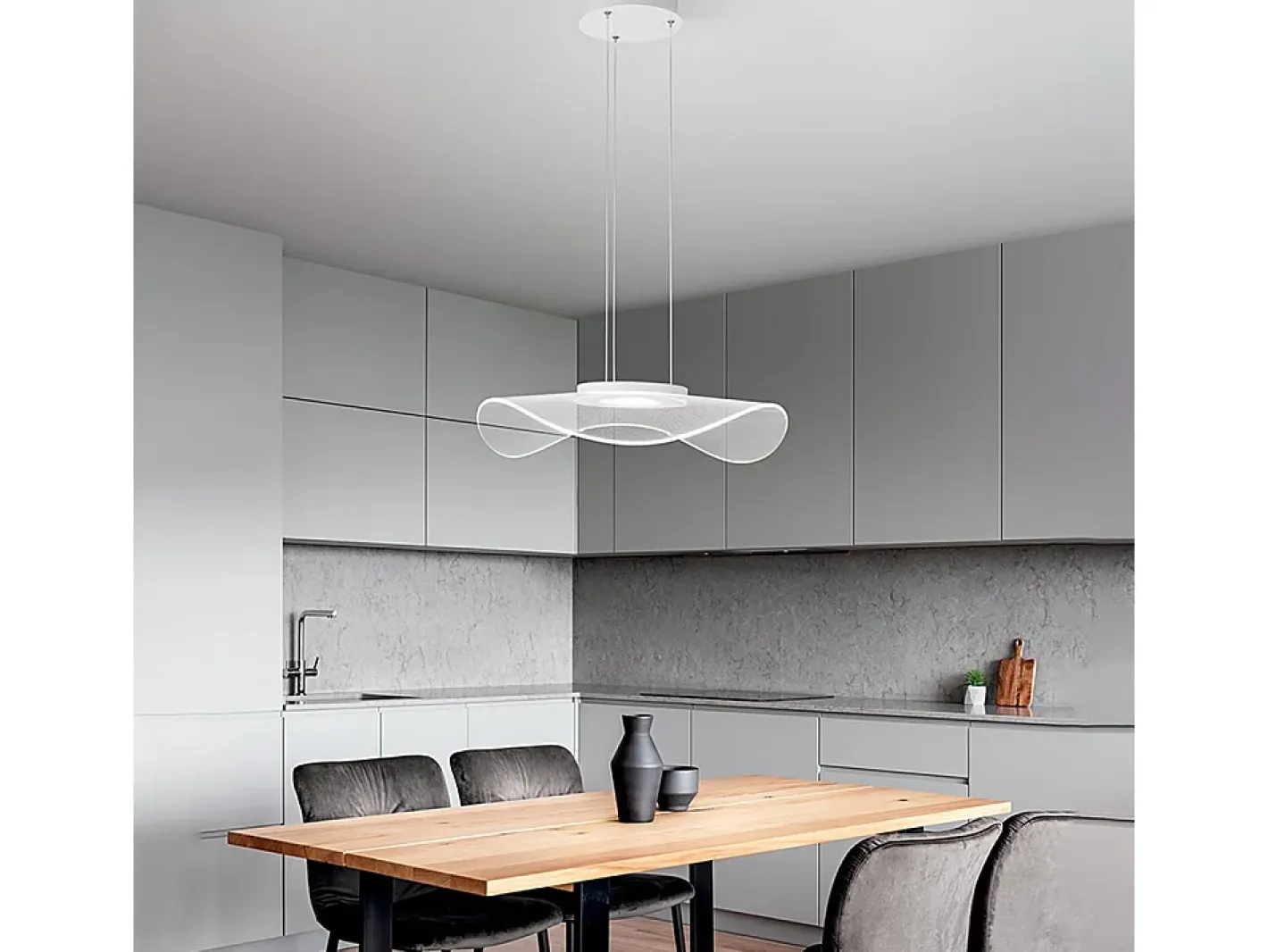 Sospensione Moderna Medusa Metallo Bianco Acrilico Led 30W 3000K Blanco Outlet