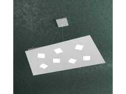 Sospensione Moderna Note Metallo Grigio 7 Luci Gx53 Gris Sale