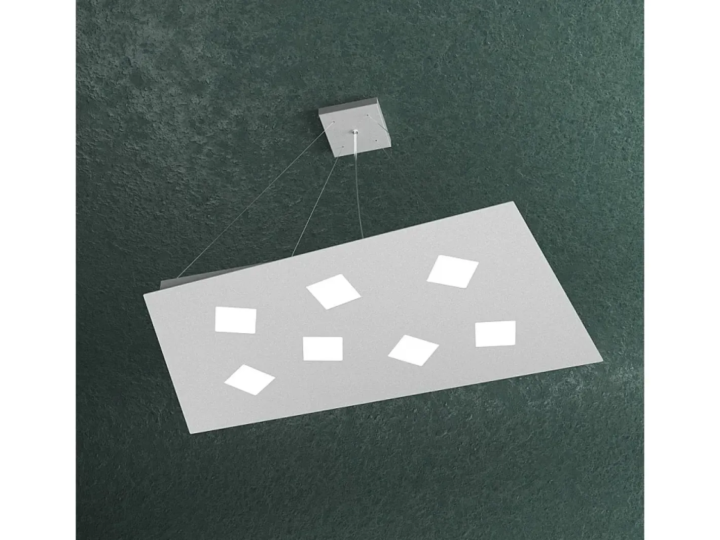 Sospensione Moderna Note Metallo Grigio 7 Luci Gx53 Gris Sale