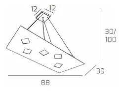 Sospensione Moderna Note Metallo Sabbia 5 Luci Gx53 Marru00f3n Hot