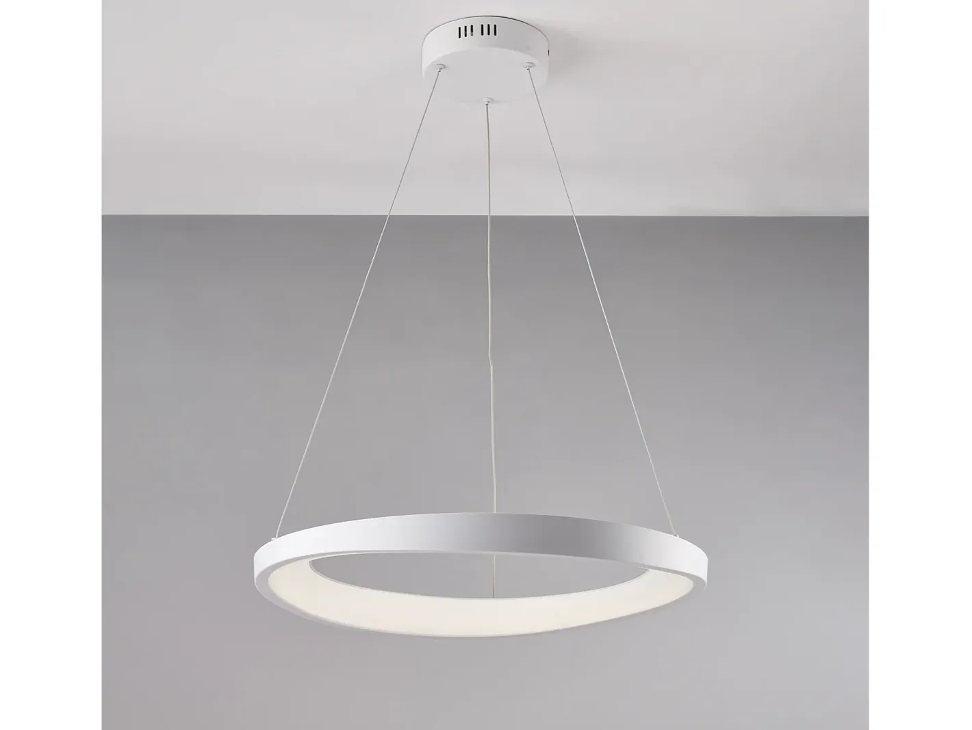 Sospensione Moderna Perth In Plastica Bianca Con Led Integrato 32W 4000K Blanco
