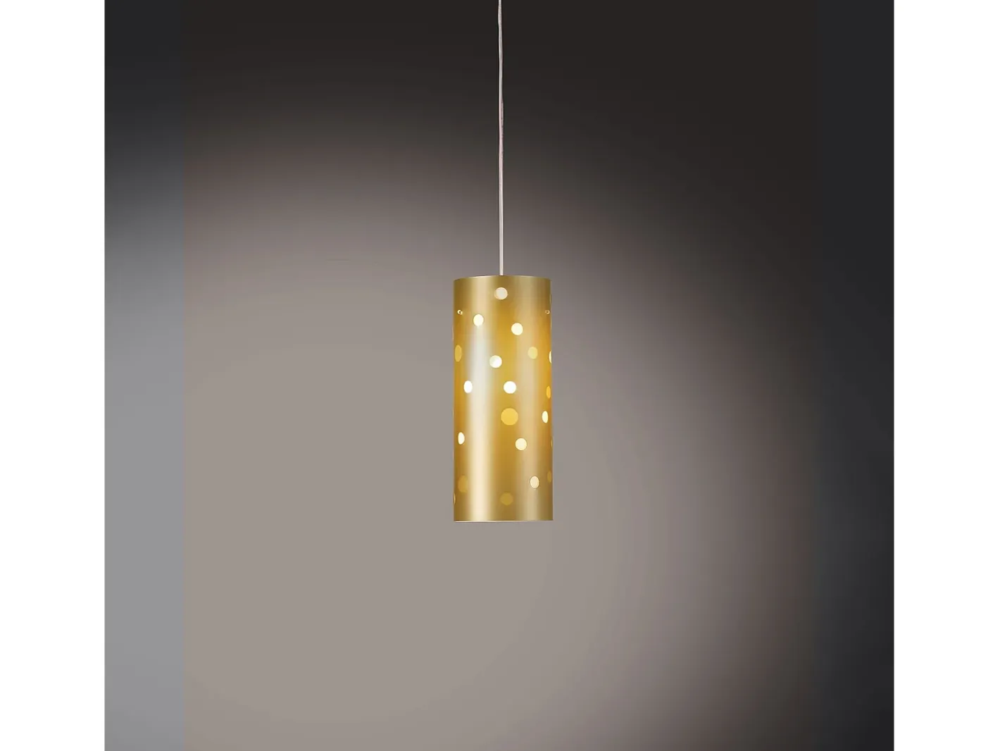 Sospensione Moderna Pois Polilux ® New Gold Materie Plastiche Bianco 1 Luce E27 Dorado Hot
