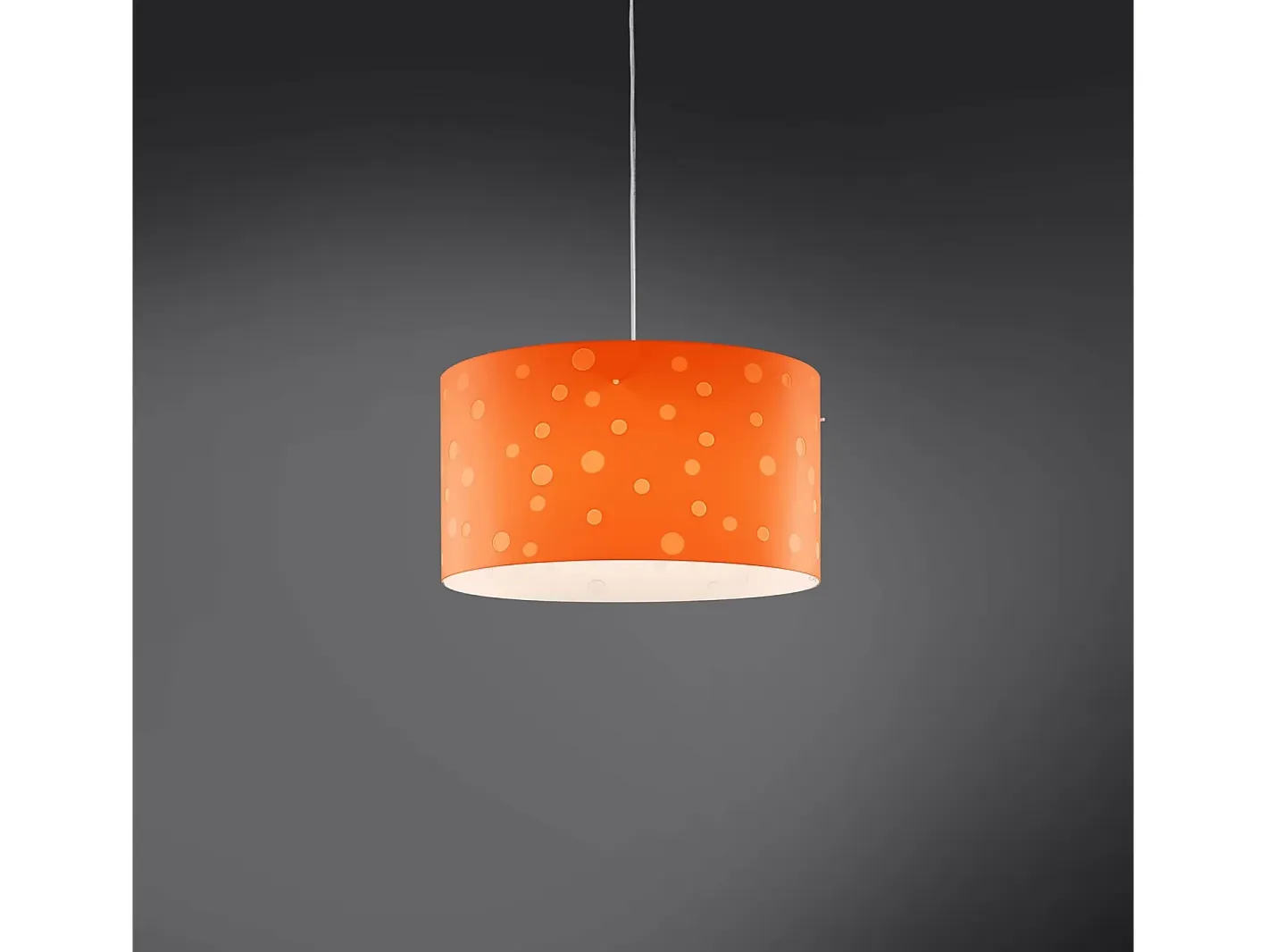 Sale Sospensione Moderna Pois Polilux ® Arancione 1 Luce E27 D40Cm Blanco