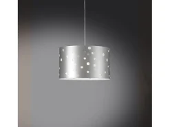 Best Sospensione Moderna Pois Polilux ® Argento 1 Luce E27 D40Cm Blanco
