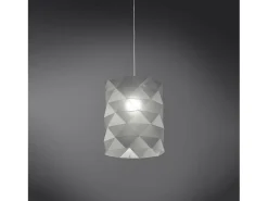 Sospensione Moderna Prisma Polilux ® Argento E Metallo Cromo 1 Luce E27 D27Cm Plateado Best
