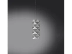 Lámpara Suspendida-Sospensione Moderna Prisma Polilux ® Argento E Metallo Cromo 1 Luce E27 Plateado