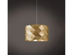 Sospensione Moderna Prisma Polilux ® New Gold E Metallo Cromo 1 Luce E27 D40Cm Dorado Best
