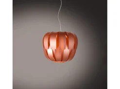 Lámpara Suspendida-Sospensione Moderna Queen Polilux ® Rame E Metallo Cromo 1 Luce E14 Cobrizo