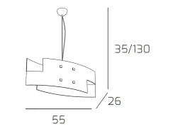 Sospensione Moderna Tetris Metallo Bianco Vetro 1 Luce E27 Blanco Best