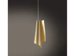 Hot Sospensione Moderna Vela Polilux ® New Gold E Metallo Cromo 1 Luce E27 H68Cm Dorado