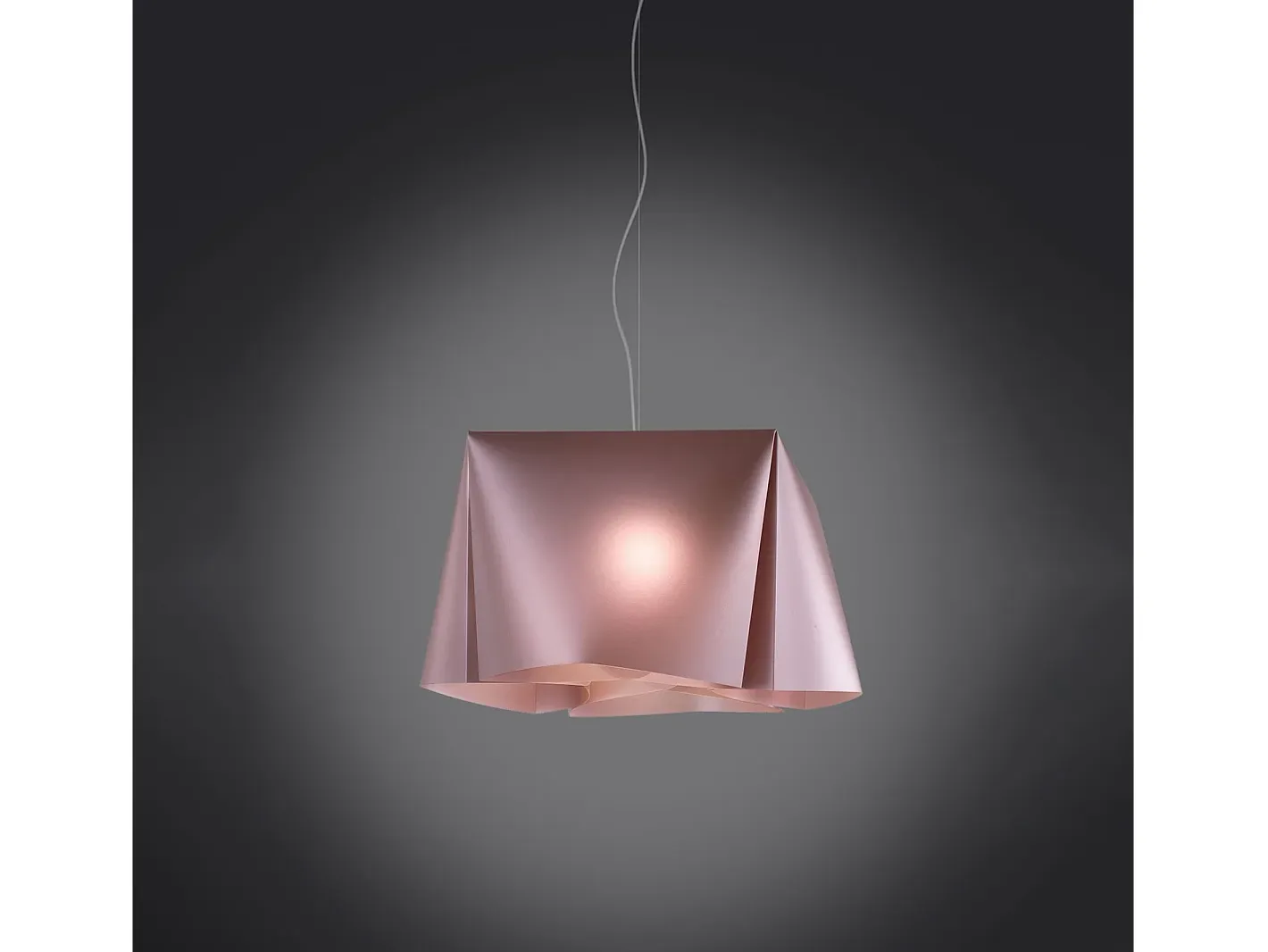 Lámpara Suspendida-Sospensione Moderna Wanda Polilux ® Pink Metal E Metallo Cromo 1 Luce E27 Plateado