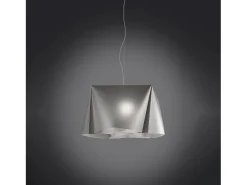 Discount Sospensione Moderna Wanda Polilux ® Argento E Metallo Cromo 1 Luce E27 D45Cm Plateado