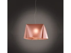 Sospensione Moderna Wanda Polilux ® Rame E Metallo Cromo 1 Luce E27 Cobrizo New