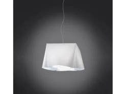Best Sospensione Moderna Wanda Polilux ® Bianco E Metallo Cromo 1 Luce E27 D60Cm Blanco