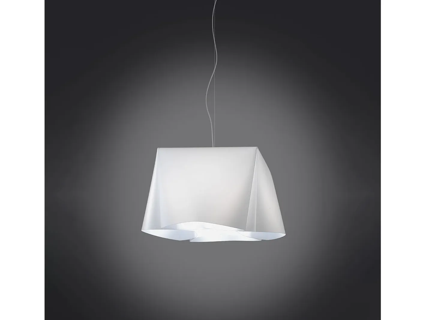 Clearance Sospensione Moderna Wanda Polilux ® Bianco E Metallo Cromo 1 Luce E27 D45Cm Blanco