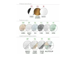 Best Sospensione Ottone Sat. 8 Luci Tonda Vetri Trasparente Transparente
