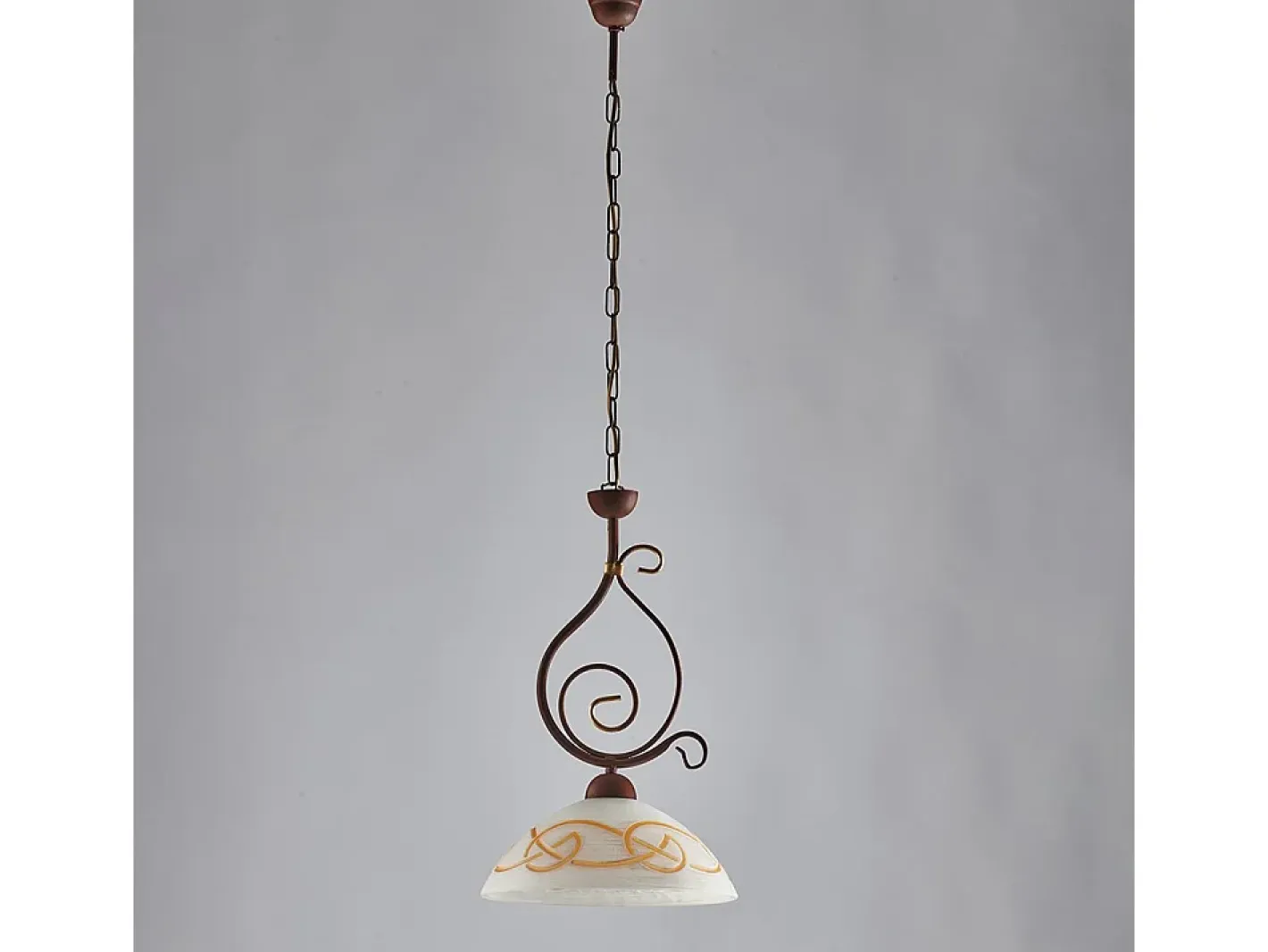 Sospensione Rustica 1Luce Ferro Battuto Nero Ruggine Vetro Ambra Serie Faraone Marru00f3n chocolate Clearance
