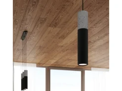 Sollux Lighting Sospensione Sottile 8 cm Grigio Chiaro, Nero GU10 Lámpara colgante Slim 8cm , Negro GU10 Gris Outlet