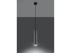 Hot Sollux Lighting Sospensione Sottile 8cm Grigio Chiaro GU10 Colgante Slim 8cm Claro GU10 Gris