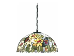 Online Sospensione Tiffany Vetro Chiaro 1 Luce E27 Multicolor