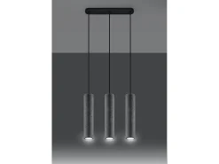 Best Sollux Lighting Sospensione Tripla Grigio Chiaro GU10 Lámpara colgante triple claro GU10 Gris