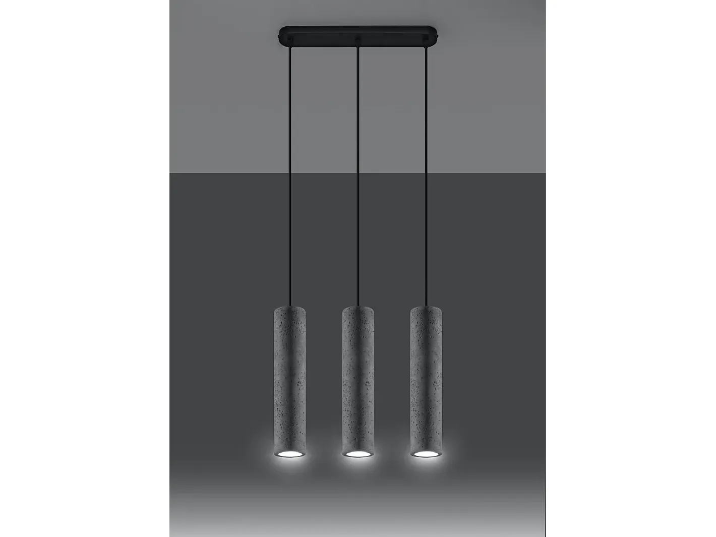 Best Sollux Lighting Sospensione Tripla Grigio Chiaro GU10 Lámpara colgante triple claro GU10 Gris