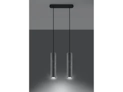 Clearance Sollux Lighting Sospensione Twin Grigio Chiaro GU10 Lámpara colgante Twin claro GU10 Gris
