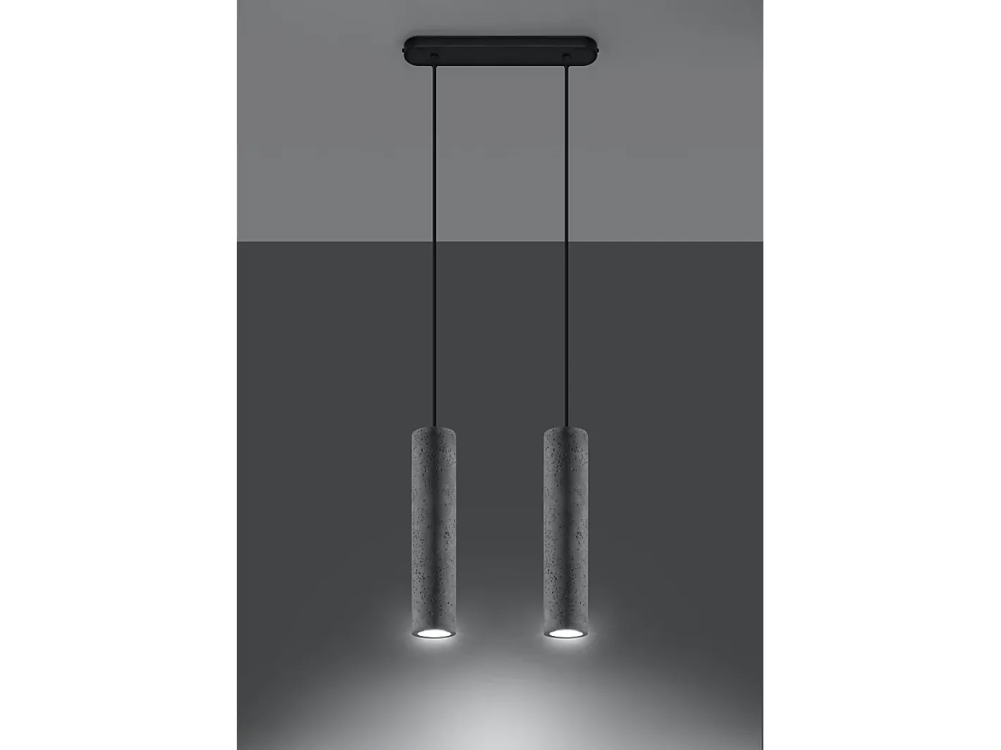 Clearance Sollux Lighting Sospensione Twin Grigio Chiaro GU10 Lámpara colgante Twin claro GU10 Gris