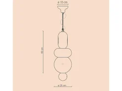 Ferroluce Sospensione Vintage Decò Bumbum 3 Elementi Ceramica Gialla E Arancio 1 Luce E27 Multicolor Online
