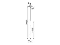 Sollux Lighting Sottile Lampada a Sospensione 8 cm Nera, Rame G9 Lámpara Colgante Slim 8cm , Cobre G9 Negro Online