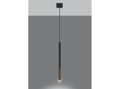 Sollux Lighting Sottile Lampada a Sospensione 8 cm Nera, Rame G9 Lámpara Colgante Slim 8cm , Cobre G9 Negro Online