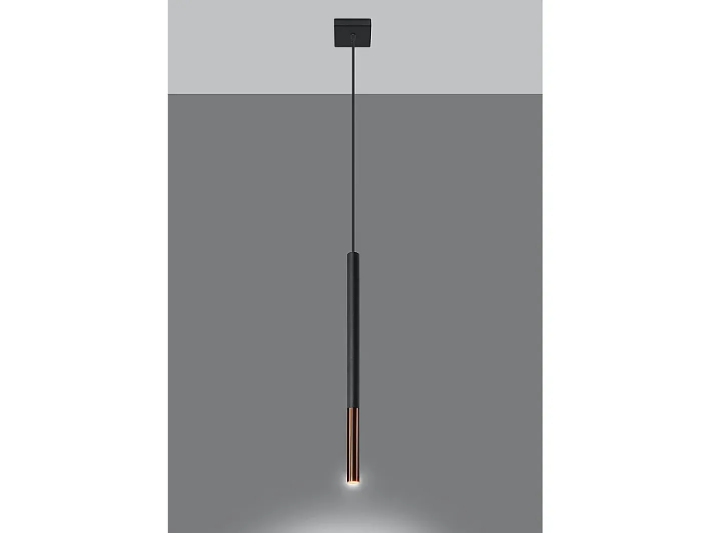 Sollux Lighting Sottile Lampada a Sospensione 8 cm Nera, Rame G9 Lámpara Colgante Slim 8cm , Cobre G9 Negro Online